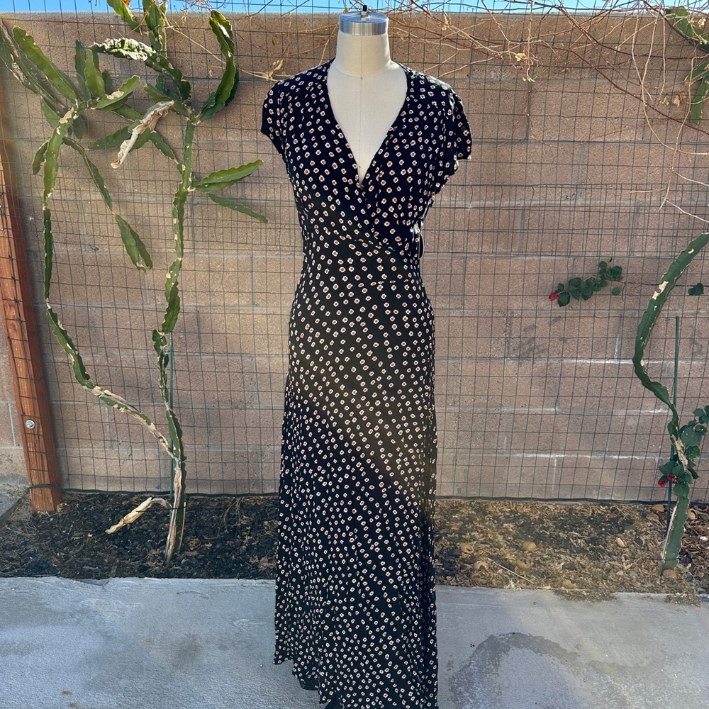 AMUSE SOCIETY Beachscape Dress in Black Sands wrap dress